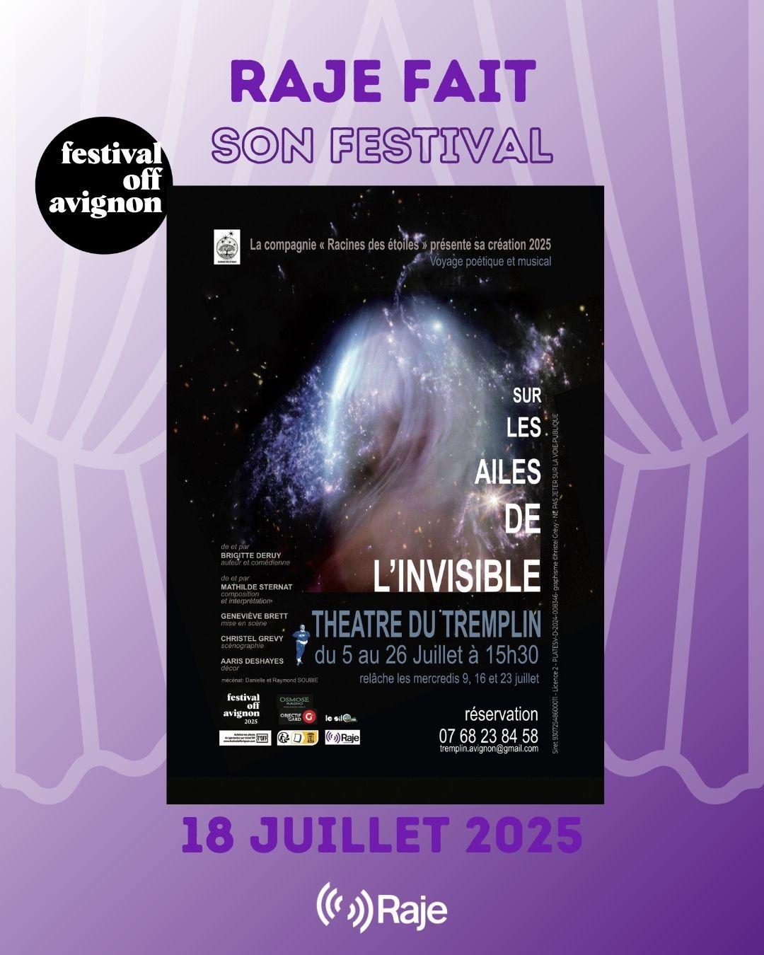RAJE FAIT SON FESTIVAL JOUR #18 Brigitte Deruy pour SUR LES AILES DE L'INVISIBLE